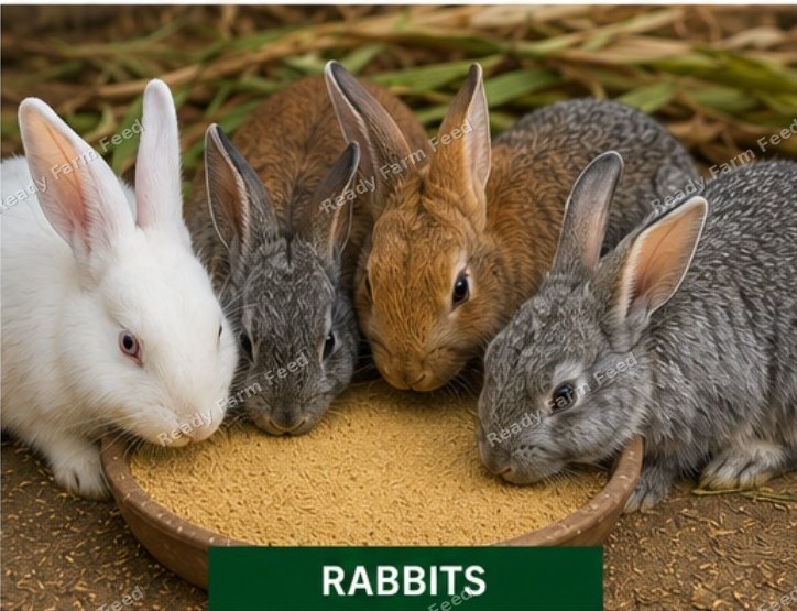 Healthy rabbits raised on Ready Farm Feed rabbit feed